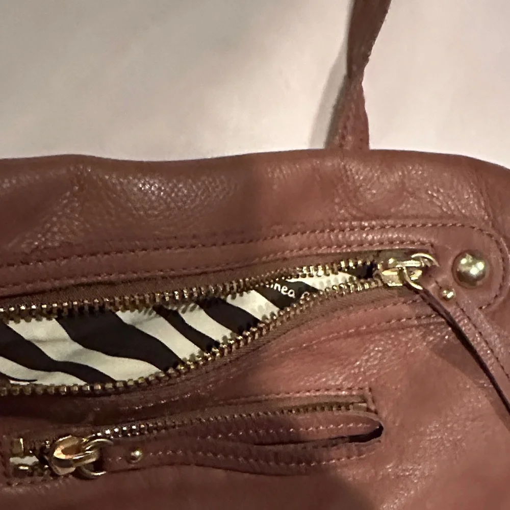 Linea Pelle Brown Leather Crossbody Bag - Picture 13 of 13